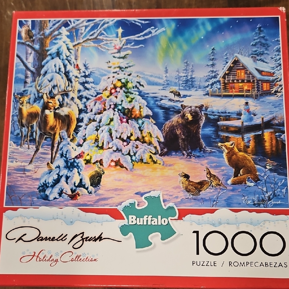 NWT Buffalo David Bitton Woodland Christmas 1000 Pc Puzzle